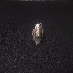 Antique Sterling silver mother of pearl ring